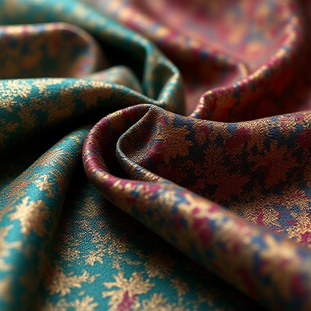 豪華な絹のブロケード生地